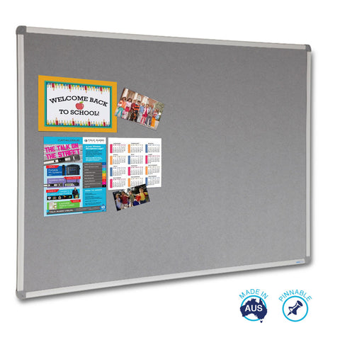 Educate Grey Felt Notice Board