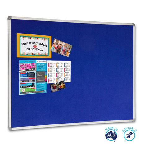 Educate Royal Blue Felt Notice Board