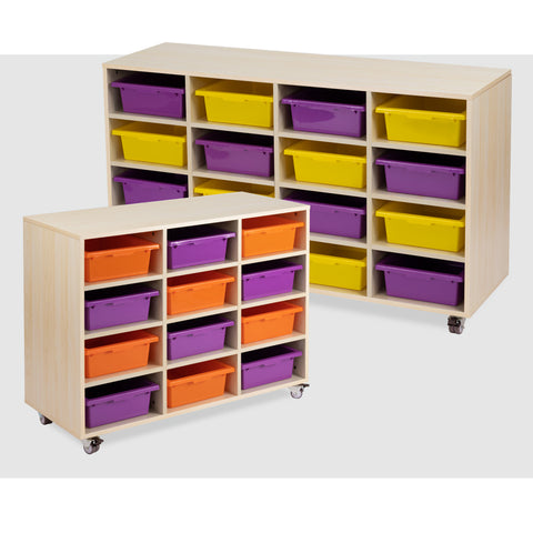 Oak Mobile Storage Trolley