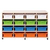 Oak Mobile Storage Trolley