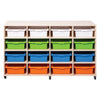 Oak Mobile Storage Trolley