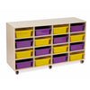 Oak Mobile Storage Trolley
