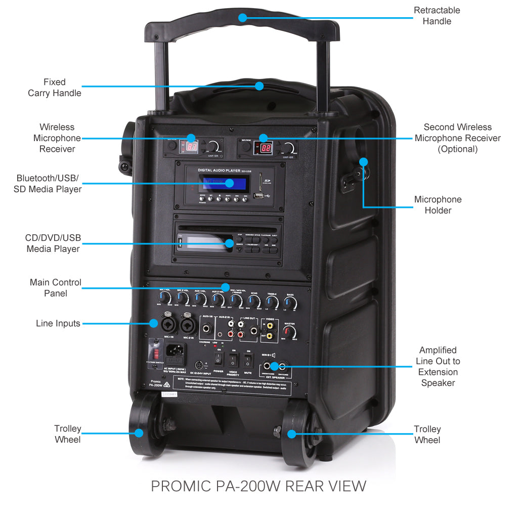 Promic PA-200W Portable PA System